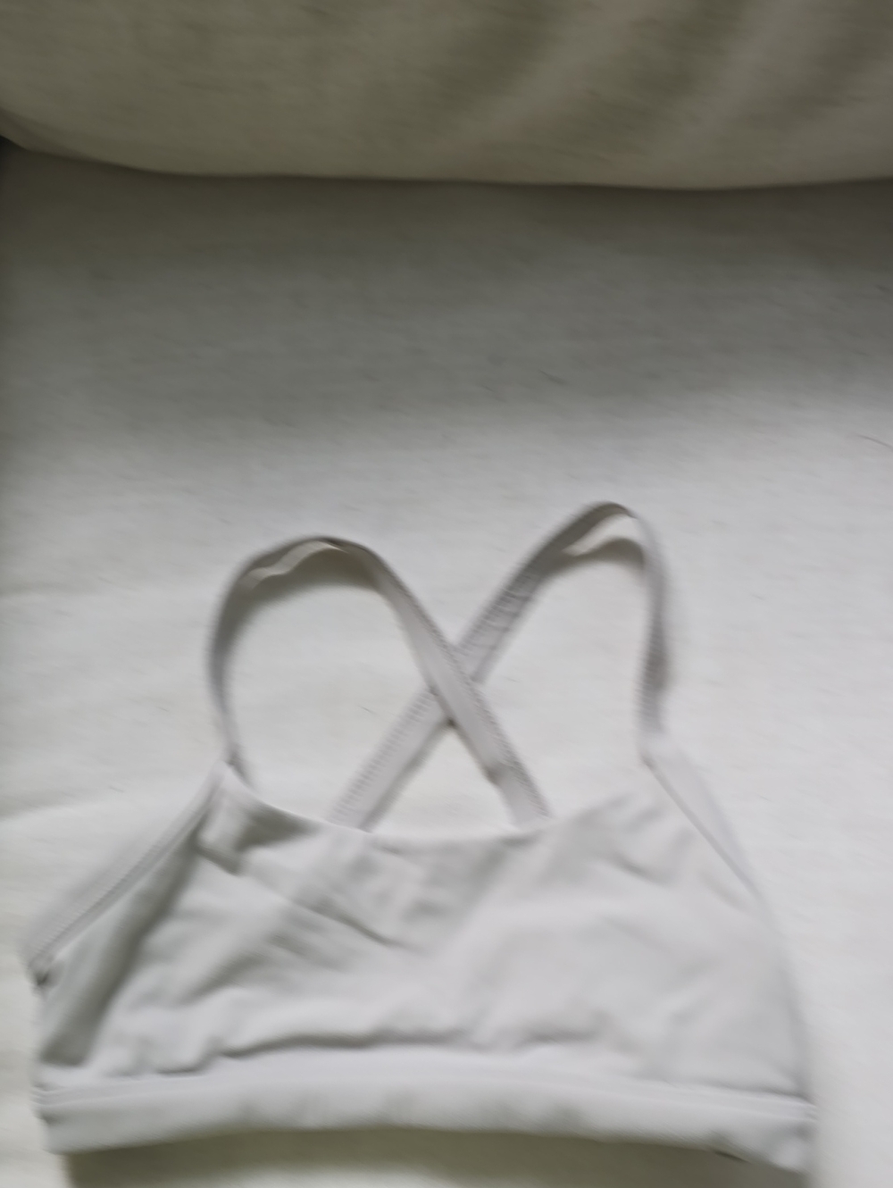Soft Crisscross Sports Bralette in Light Gray
